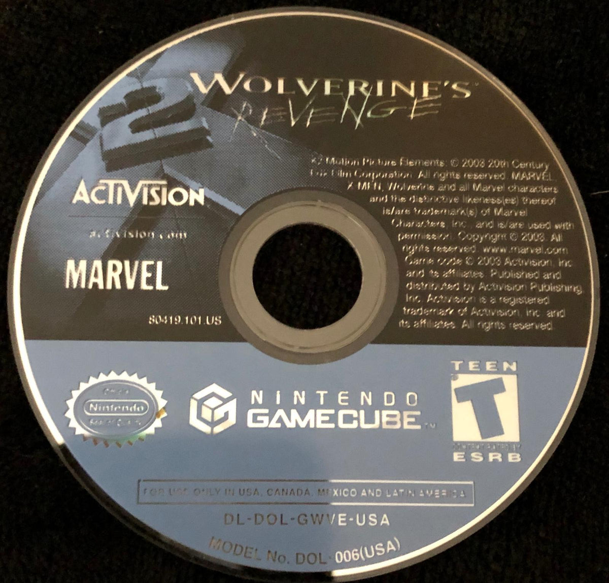 
X2: Wolverine's Revenge | GameCube | North America | physical media scan: Disc | PriceCharting