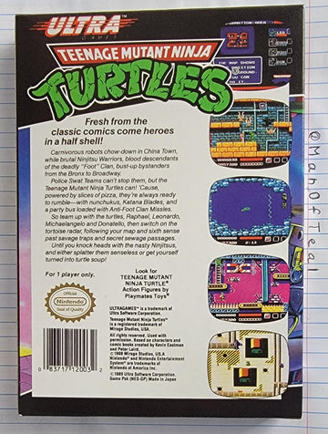 
Teenage Mutant Ninja Turtles | NES | North America | back cover scan: Box Back | PriceCharting