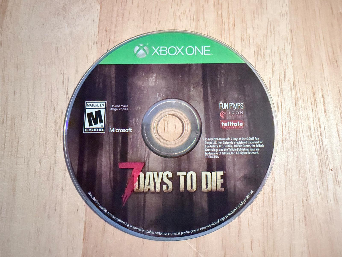 
7 Days to Die | Xbox One | North America | physical media scan: Disc | PriceCharting