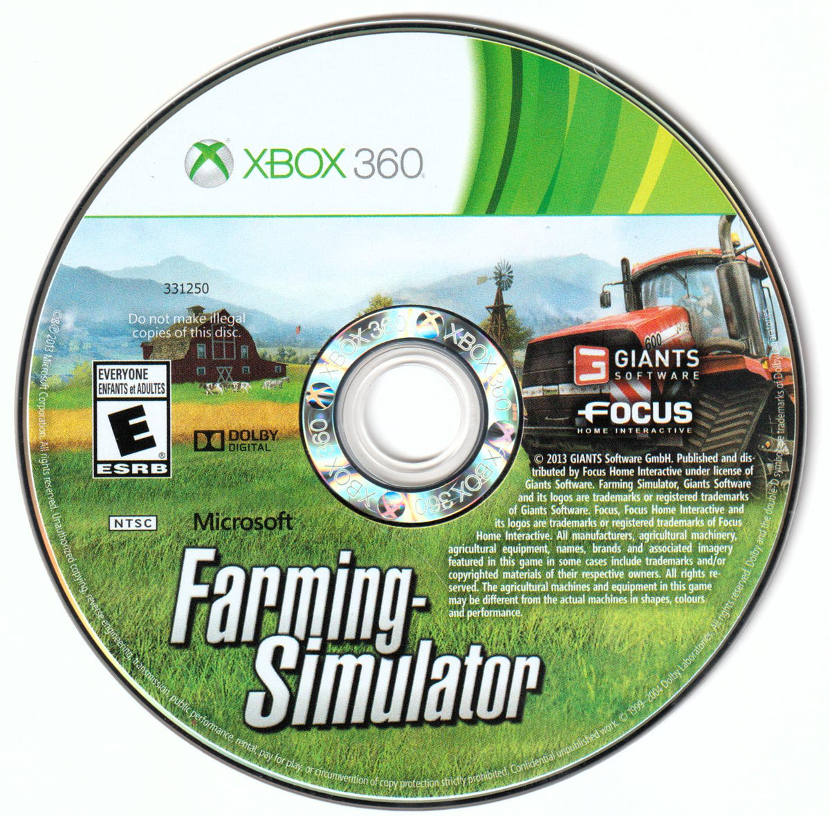 
Farming Simulator | Xbox 360 | North America | physical media scan: Game Disc | PriceCharting
