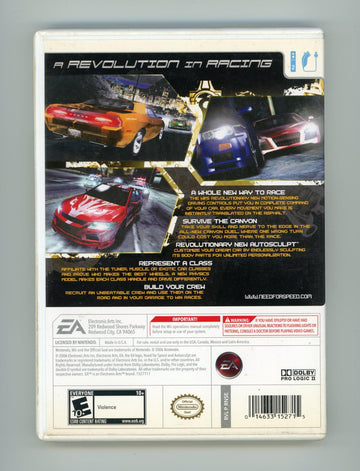 
Need for Speed: Carbon | Wii | North America | back cover scan: Back Cover | PriceCharting