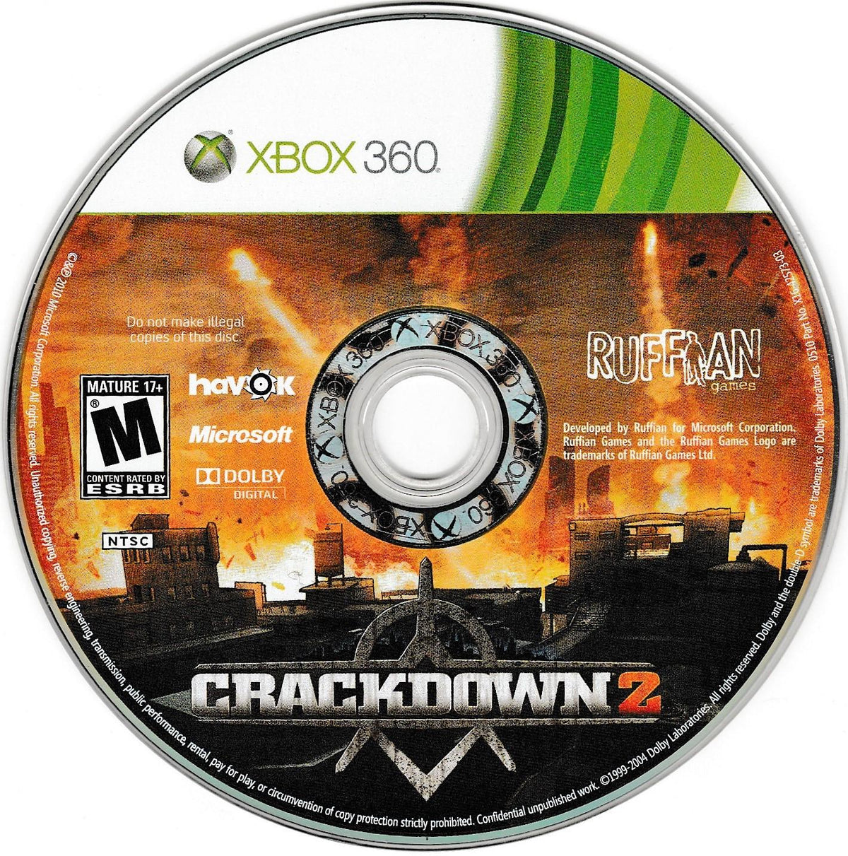 
Crackdown 2 | Xbox 360 | North America | physical media scan: Game Disc | PriceCharting