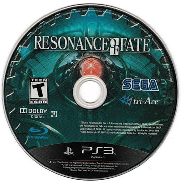 
Resonance of Fate | PlayStation 3 | North America | physical media scan: Game Disc | PriceCharting