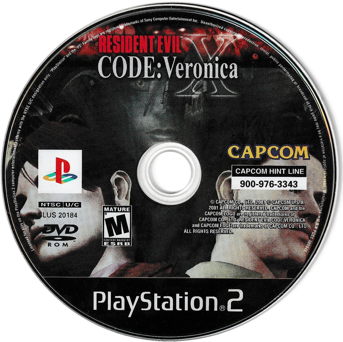 Resident Evil: Code: Veronica X | PlayStation 2 | North America | physical media scan: Game Disc | PriceCharting