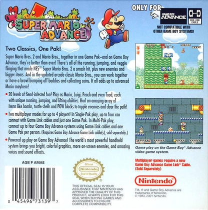
Super Mario Advance | Game Boy Advance | North America | back cover scan: Back Cover | PriceCharting