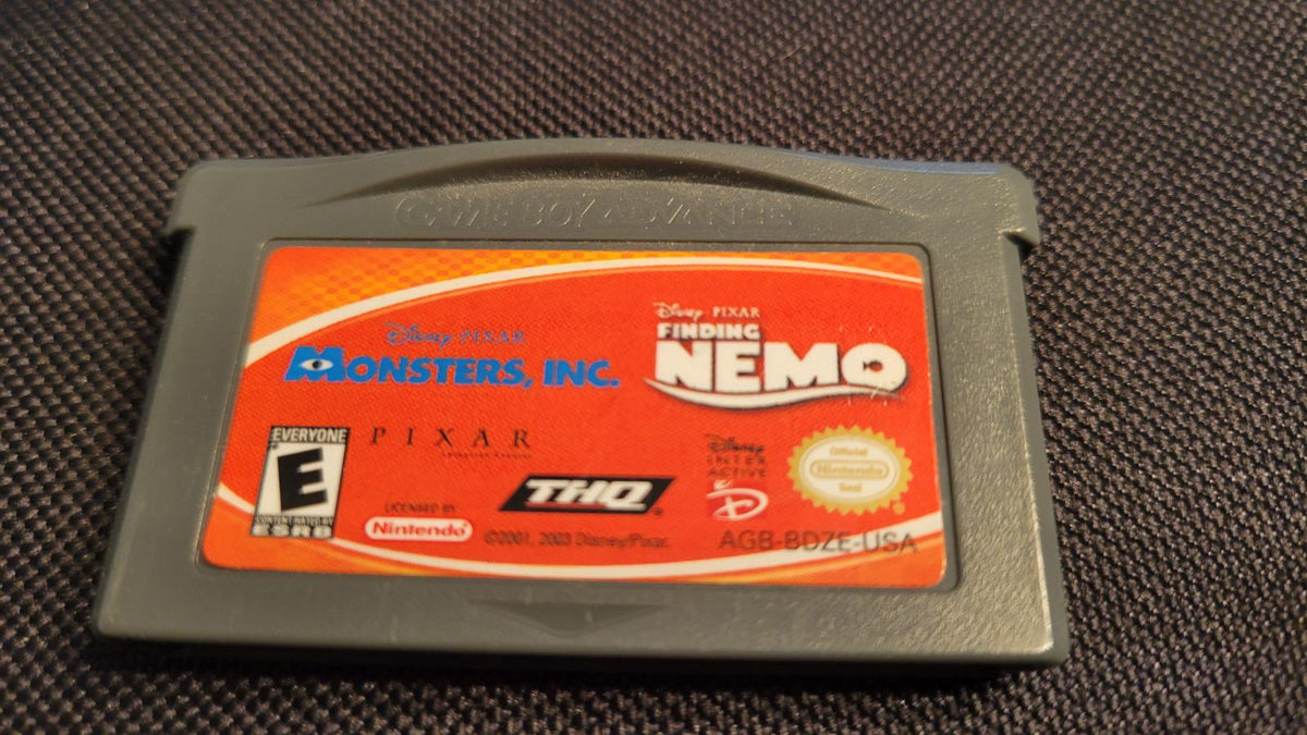 Finding Nemo & Monsters Inc. Bundle | Game Boy Advance | North America | physical media scan: Cartridge | PriceCharting