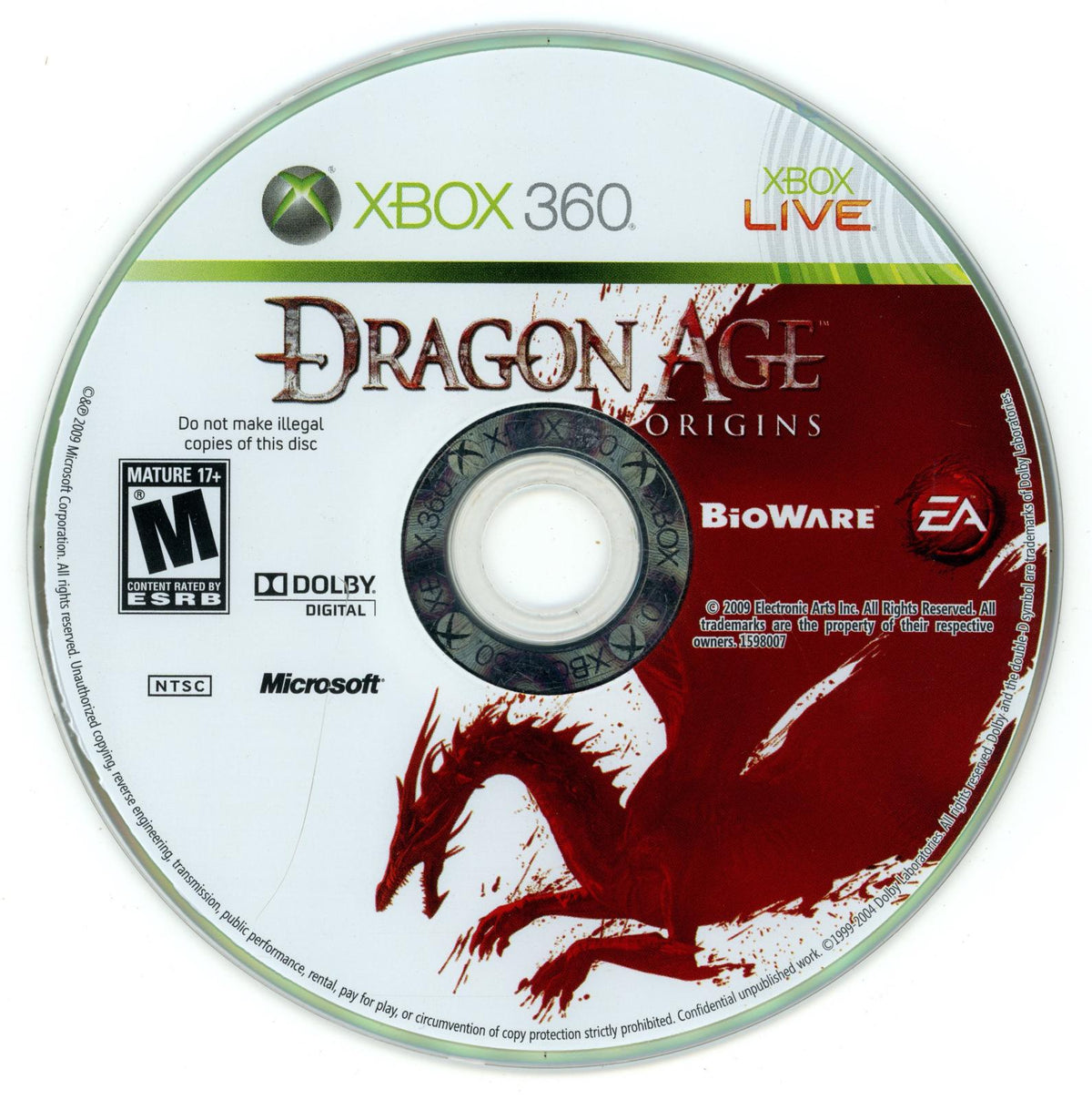 
Dragon Age: Origins | Xbox 360 | North America | physical media scan: Disc | PriceCharting