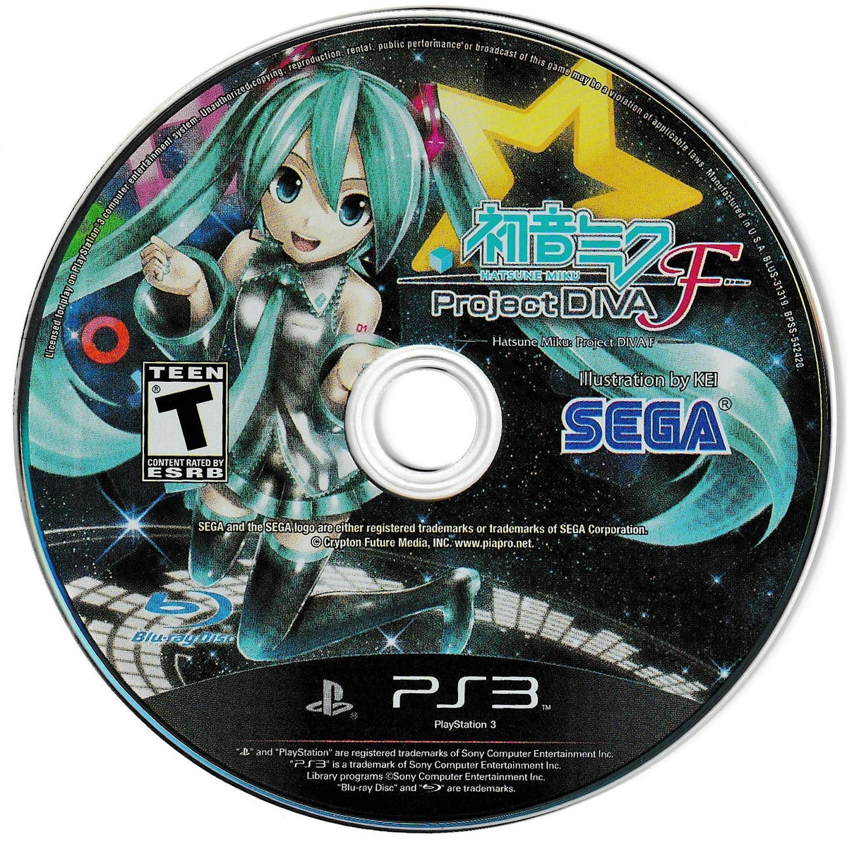 
Hatsune Miku: Project DIVA F | PlayStation 3 | North America | physical media scan: Game Disc | PriceCharting