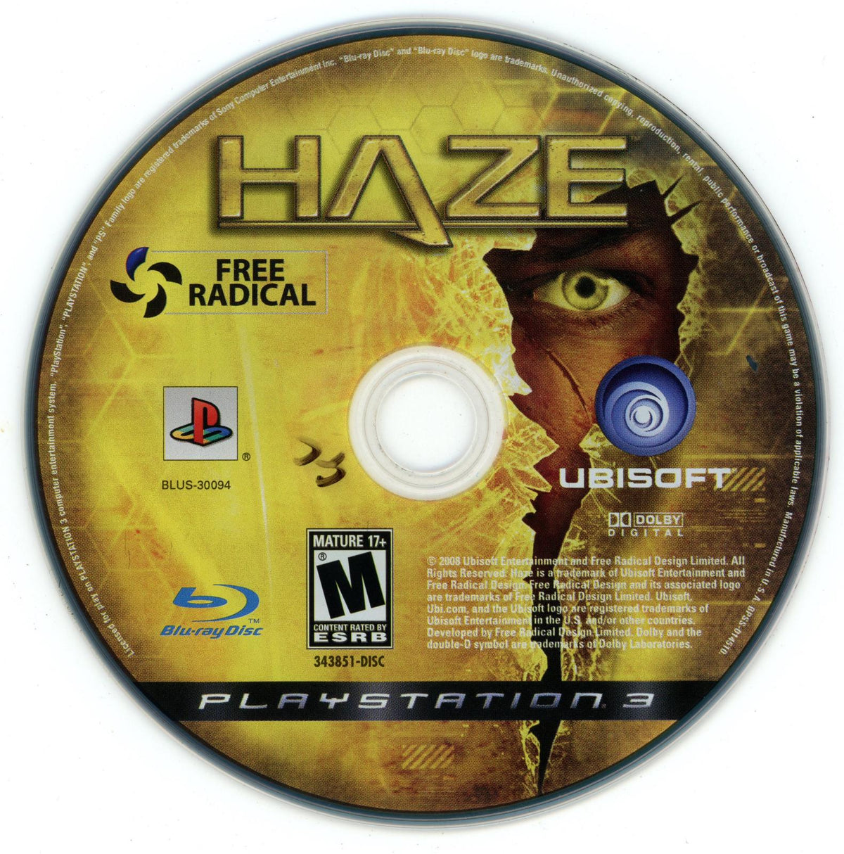 
Haze | PlayStation 3 | North America | physical media scan: Disc | PriceCharting