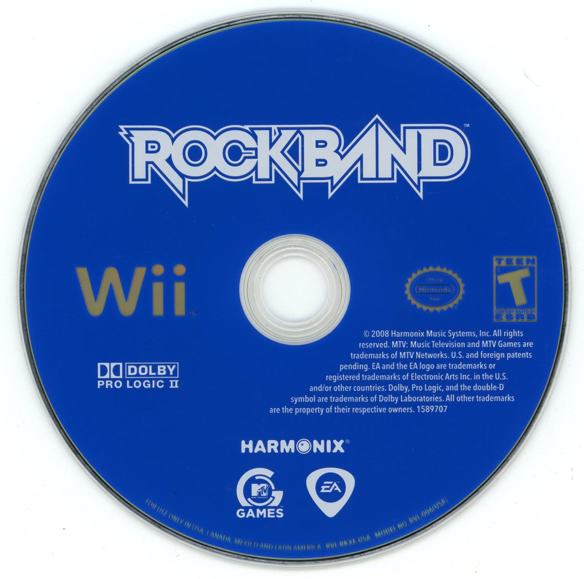 Rock Band | Wii | North America | physical media scan: Disc | PriceCharting