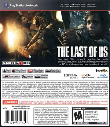 
The Last of Us | PlayStation 3 | North America | back cover scan: Back Cover | PriceCharting