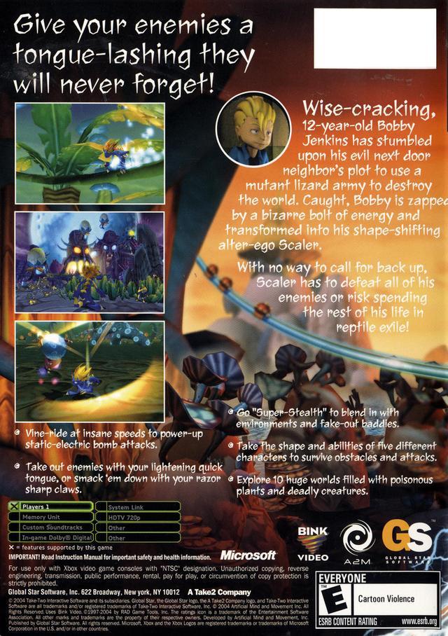 Scaler | Xbox | North America | back cover scan: Back Cover | PriceCharting