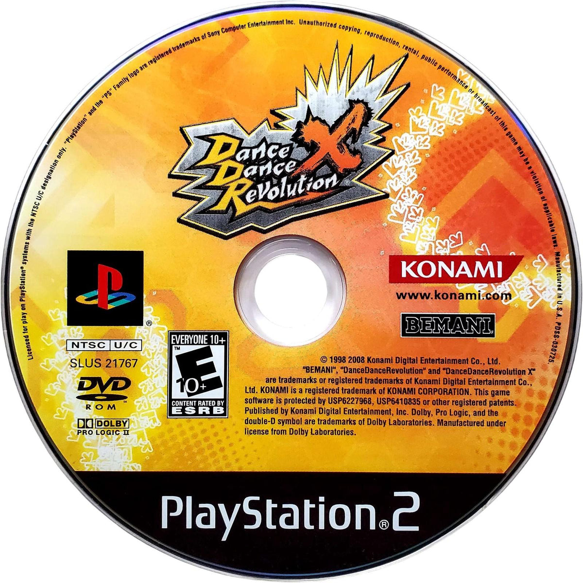
Dance Dance Revolution X | PlayStation 2 | North America | physical media scan: Disc | PriceCharting
