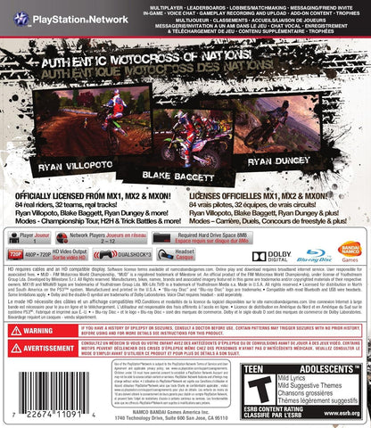 
MUD: FIM Motocross World Championship | PlayStation 3 | North America | back cover scan: Back Cover | PriceCharting