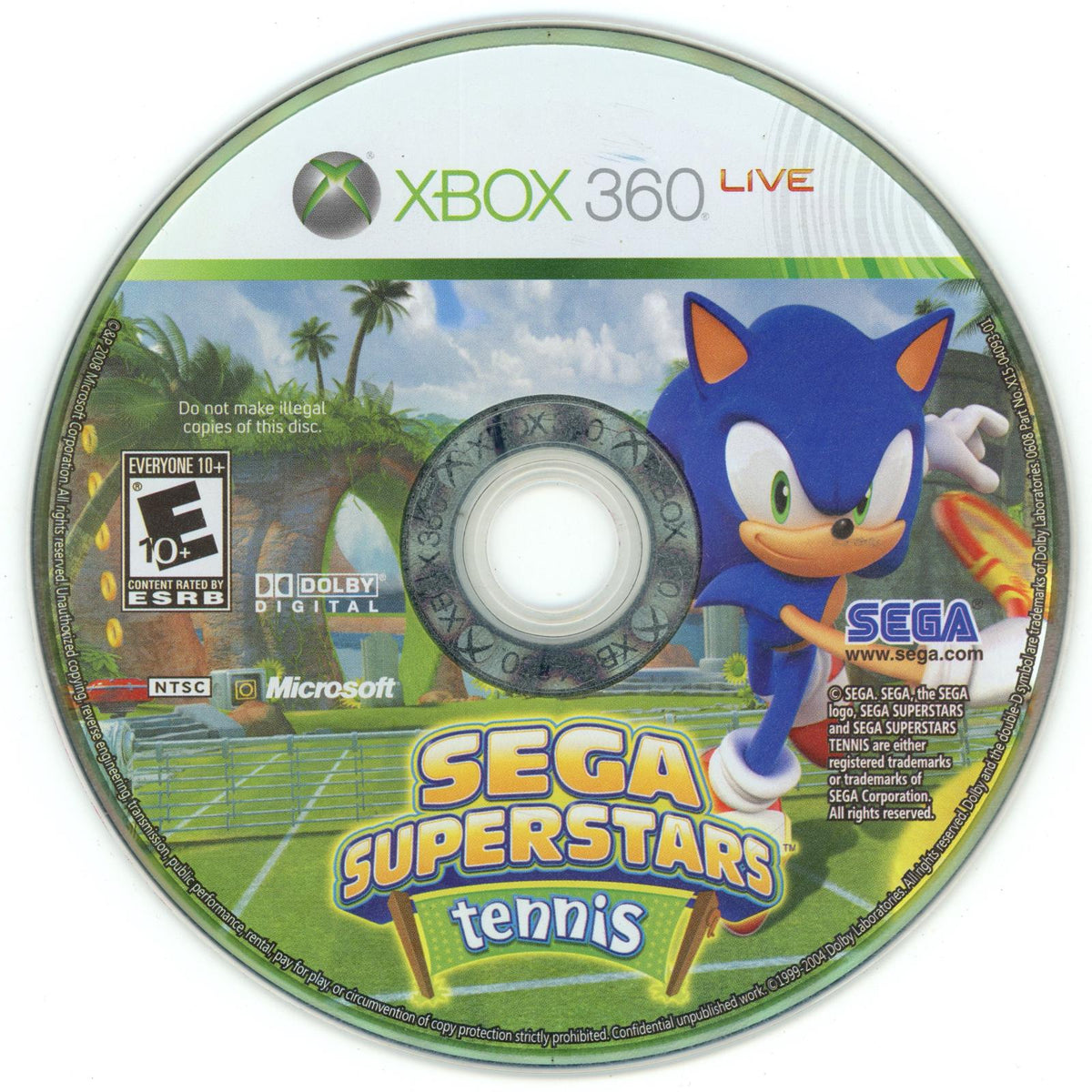 
SEGA Superstars Tennis | Xbox 360 | North America | physical media scan: Disc | PriceCharting