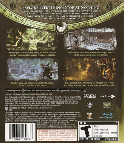 
Tomb Raider: Underworld | PlayStation 3 | North America | back cover scan: Back Cover | PriceCharting