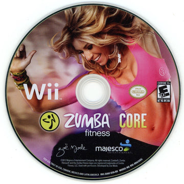 
Zumba Fitness Core | Wii | North America | physical media scan: Disc | PriceCharting