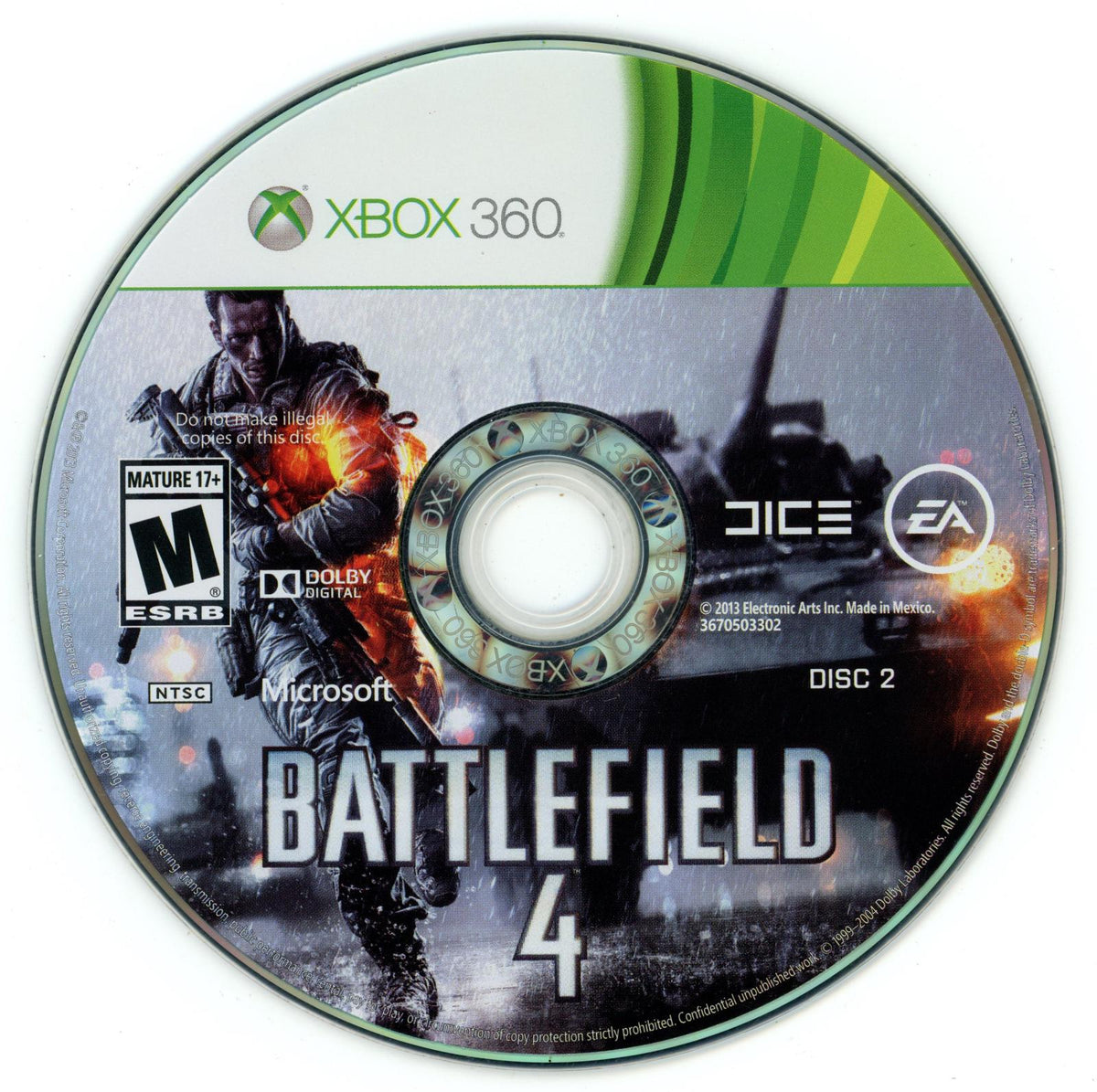 
Battlefield 4 | Xbox 360 | North America | physical media scan: Disc 2 | PriceCharting