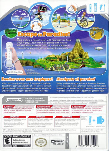 
Wii Sports Resort | Wii | North America | back cover scan: Back Cover | PriceCharting