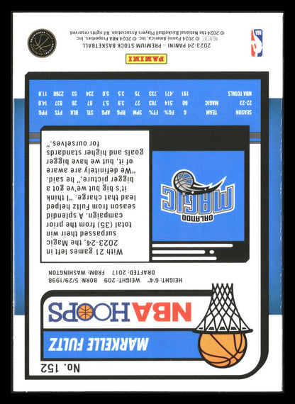 2023-24 Hoops Premium Stock #152 Markelle Fultz