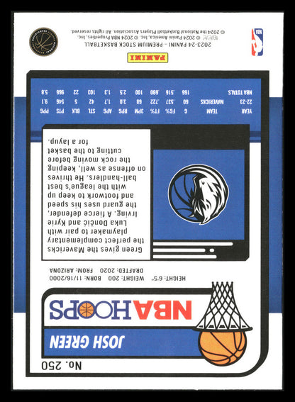 2023-24 Hoops Premium Stock #250 Josh Green