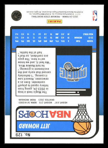 2023-24 Hoops Premium Stock #129 Jett Howard