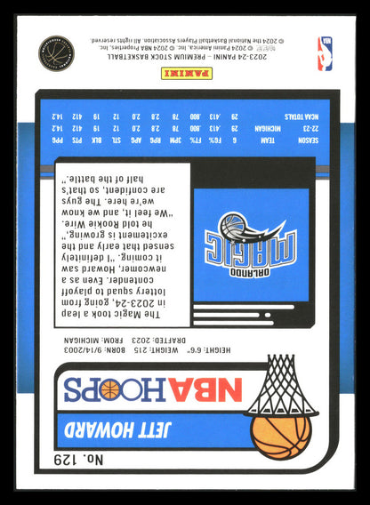 2023-24 Hoops Premium Stock #129 Jett Howard