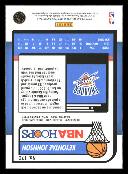 2023-24 Hoops Premium Stock #170 Keyontae Johnson