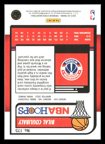 2023-24 Hoops Premium Stock #175 Bilal Coulibaly