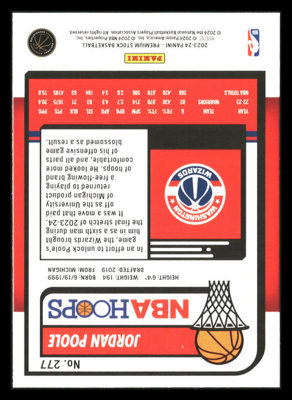 2023-24 Hoops Premium Stock #277 Jordan Poole