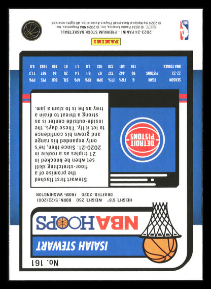 2023-24 Hoops Premium Stock #161 Isaiah Stewart