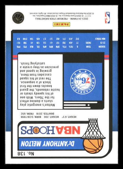 2023-24 Hoops Premium Stock #138 De'Anthony Melton