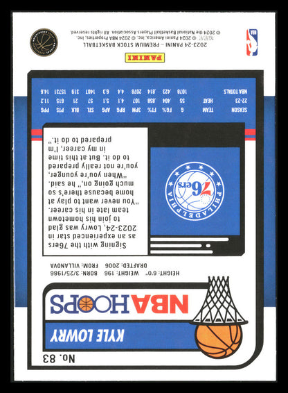 2023-24 Hoops Premium Stock #83 Kyle Lowry