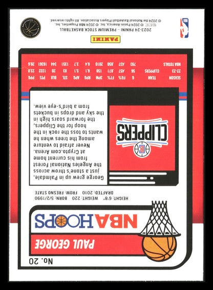 2023-24 Hoops Premium Stock #20 Paul George