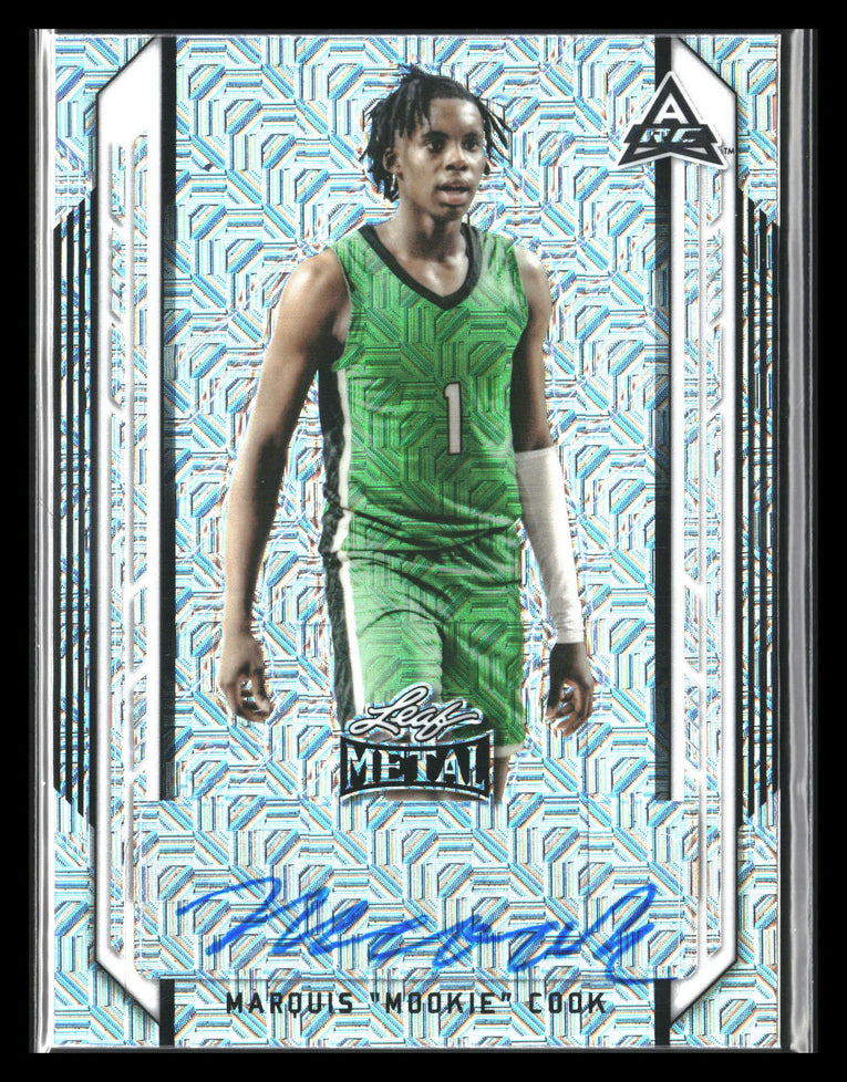 2021-22 Leaf Metal #BA-MC3 Marquis "Mookie" Cook Silver Mojo