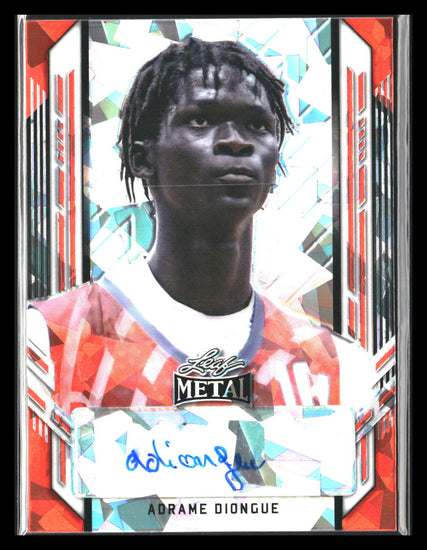 2021-22 Leaf Metal #PA-AD1 Adrame Diongue Portrait Autographs Red Crystal