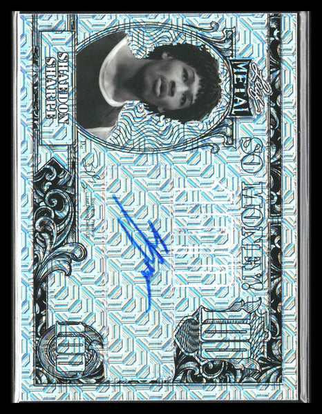 2021-22 Leaf Metal #SM-SS1 Shaedon Sharpe So Money Autographs Silver Mojo