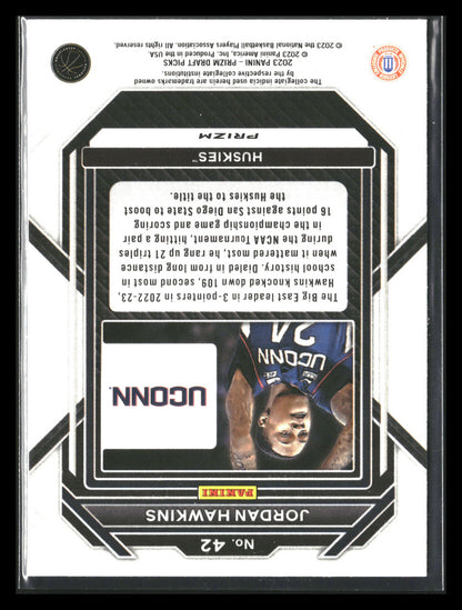 2023 Panini Prizm Draft Picks #42 Jordan Hawkins Choice Blue/Yellow/Green