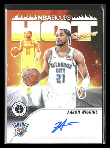 2023-24 Hoops Premium - Hot Signatures Prizm Auto - Aaron Wiggins OKC Thunder