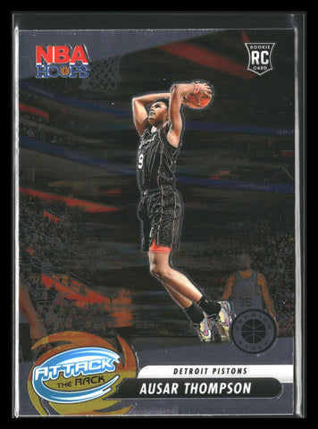 2023-24 Hoops Premium Stock Attack The Rack #5 Ausar Thompson RC - Piston