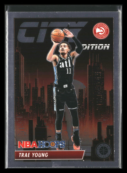 2023-24 Panini Hoops Premium Stock #28 Trae Young City Edition