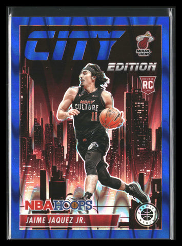 2023-24 Hoops Premium Stock Jaime Jaquez Jr. City Edition Blue Seismic #/99