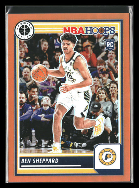 BEN SHEPPARD 2023-24 Hoops Premium Stock Orange Rookie Prizm /299 Pacers