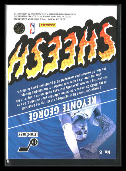 2023-24 Panini Hoops Premium Stock Keyonte George #8 Sheesh RC