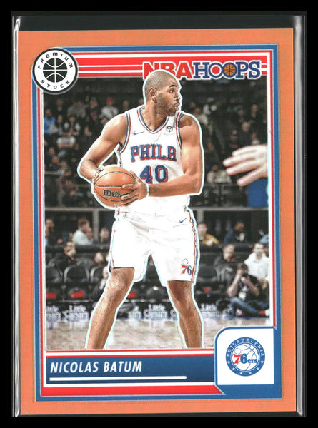 2023-24 Panini NBA Hoops Premium Stock Nicolas Batum Orange Prizm #/299