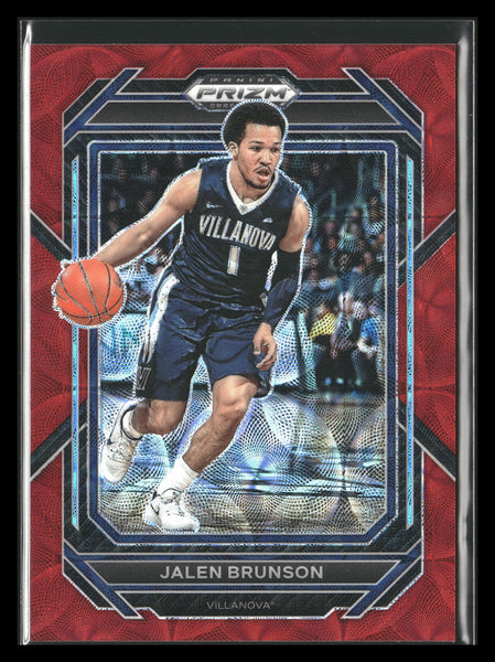 2023 Panini Prizm Draft Picks #87 Jalen Brunson Choice Red #/88