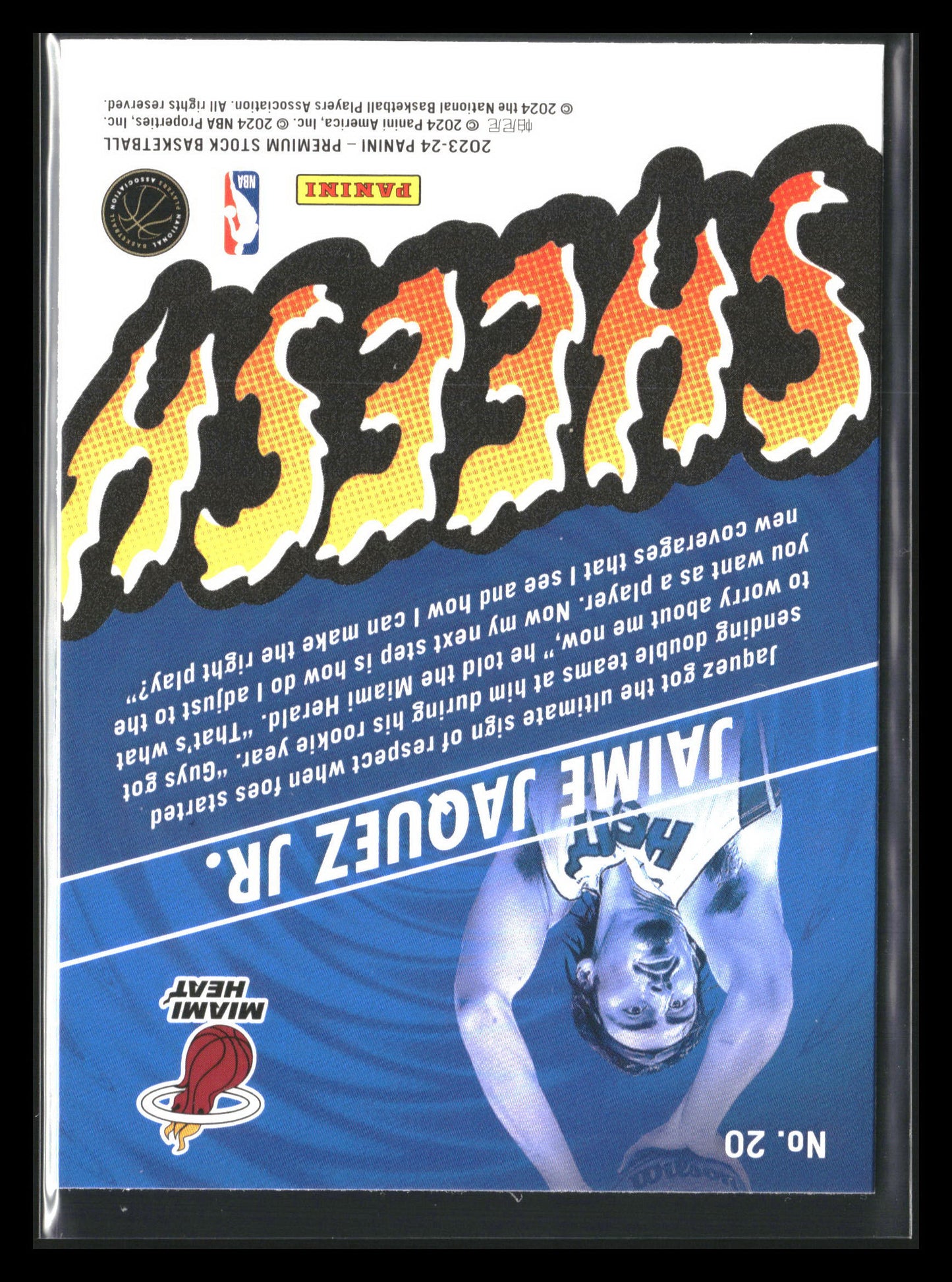 2023-24 Panini NBA Hoops Premium Stock - Sheesh #20 Jaime Jaquez Jr. (RC)