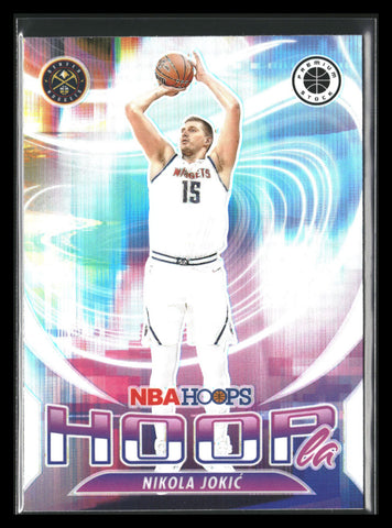 Nikola Jokic Hoopla Silver Prizm 2023-24 Panini NBA Hoops Premium #6