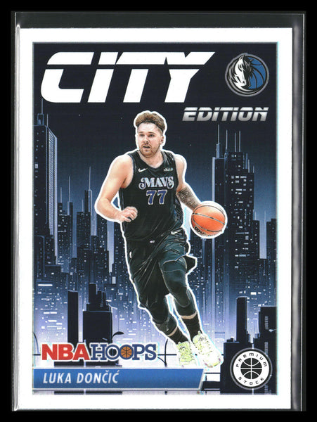 Luka Doncic 2023-24 Hoops Premium Stock NBA City Edition Silver Prizm #23