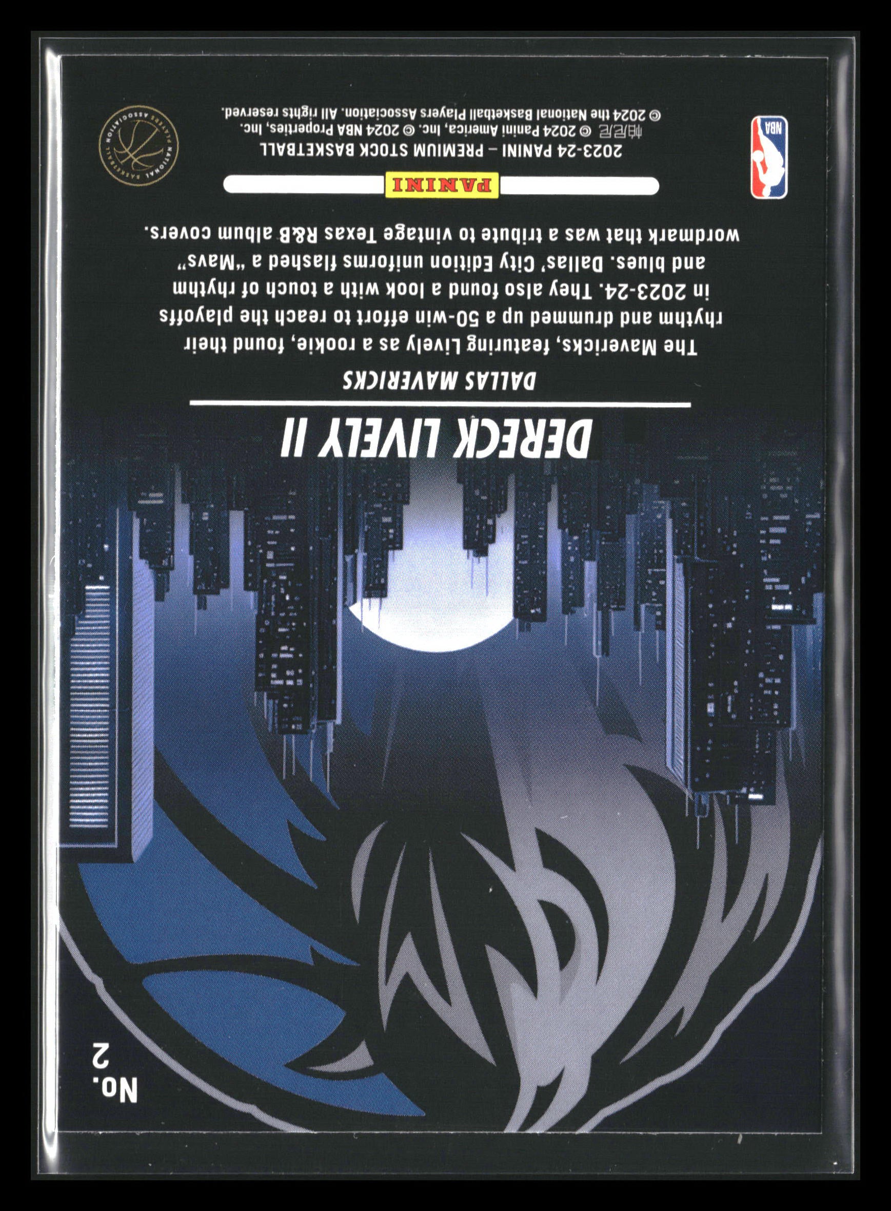 Dereck Lively II 2023-24 NBA Hoops Premium Stock RC City Edition #2 Mavericks